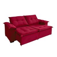 Sofá Berlin 4 Lugares 2,20cm - De Casa Décor E Estofados Vermelho - 2