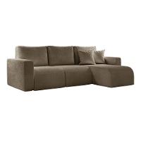 Sofá Living 90cm + 90cm Com Chaise Direito Meu Sofá Online B016 Veludo Marrom - 6