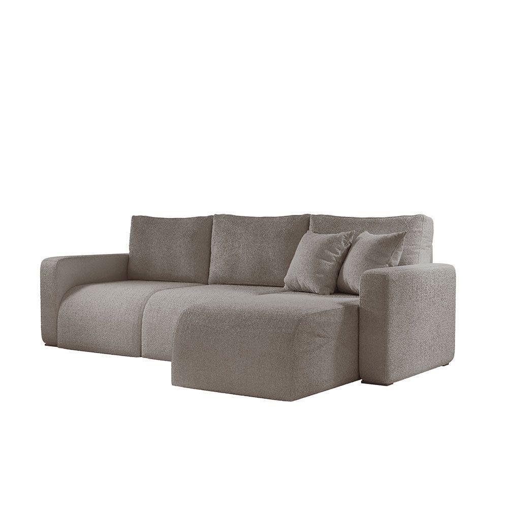 Sofá Living 90cm + 90cm Com Chaise Direito Meu Sofá Online A230 Linho Cinza - 5