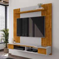 Painel Suspenso Ipanema Sala Tv Até 55 Polegadas Com Nicho Naturale/Off White - 1