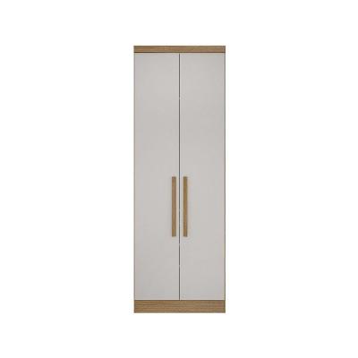 Guarda Roupa Modulado Casal Safira 2 Portas de Bater 3 Gavetas Cumaru-Fendi MDF