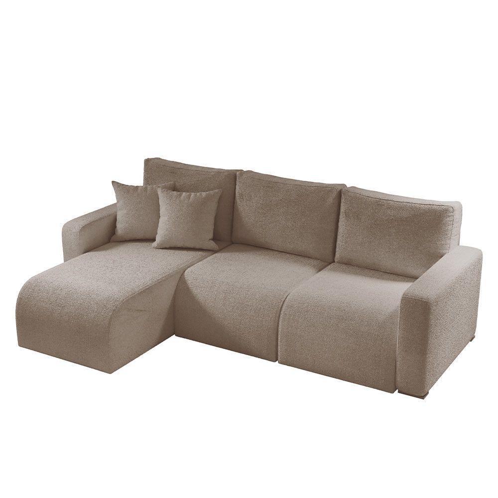 Sofá Living 90cm + 90cm Mais Chaise Esquerdo Meu Sofá Online B002 Veludo Capuccino - 3