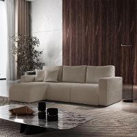 Sofá Living 90cm + 90cm Mais Chaise Esquerdo Meu Sofá Online B002 Veludo Capuccino - 1