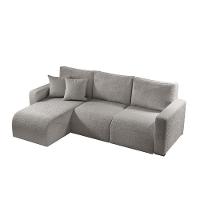 Sofá Living 90cm + 90cm Mais Chaise Esquerdo Meu Sofá Online B026 Veludo Prata - 6