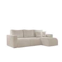 Sofá Living 90cm + 90cm Com Chaise Direito Meu Sofá Online A302 Linho Branco - 3