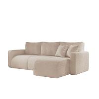 Sofá Living 90cm + 90cm Com Chaise Direito Meu Sofá Online A302 Linho Branco - 5