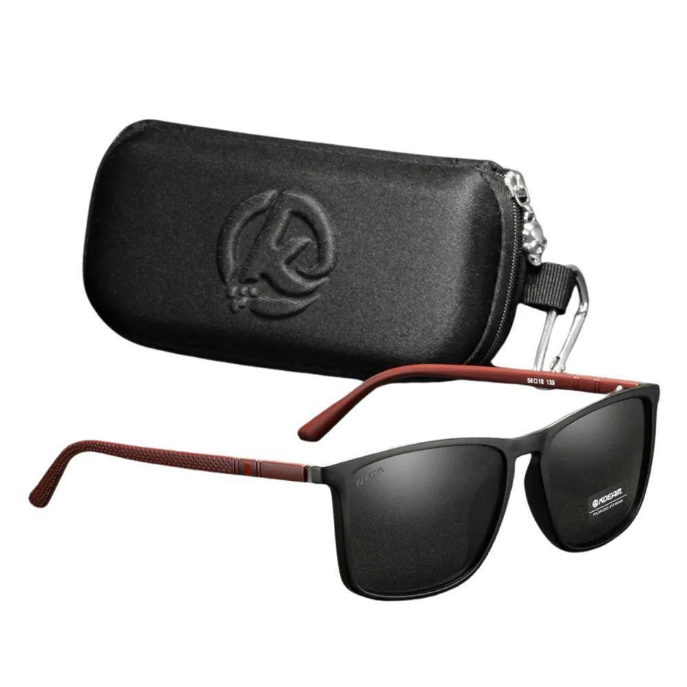 Óculos De Sol Polarizados Ultraleve Com Estojo Vermelho - 1