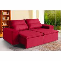 Sofá Paris 4 Lugares 2,20cm Retrátil E Reclinável - De Casa Décor E Estofados Vermelho - 1
