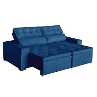 Sofá áustria 3 Lugares 1,80 Cm - De Casa Décor E Estofados Azul - 3