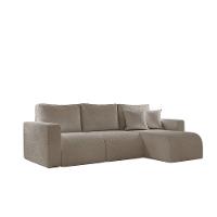 Sofá Living 70cm + 70cm Com Chaise Direito Meu Sofá Online B002 Veludo Capuccino