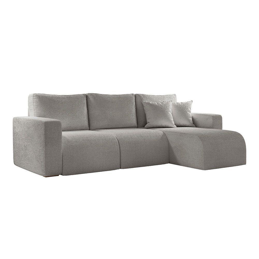 Sofá Living 90cm + 90cm Com Chaise Direito Meu Sofá Online B026 Veludo Prata - 2