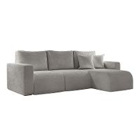 Sofá Living 90cm + 90cm Com Chaise Direito Meu Sofá Online B026 Veludo Prata - 2
