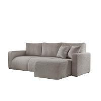 Sofá Living 90cm + 90cm Com Chaise Direito Meu Sofá Online B026 Veludo Prata