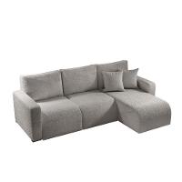 Sofá Living 90cm + 90cm Com Chaise Direito Meu Sofá Online B026 Veludo Prata - 6