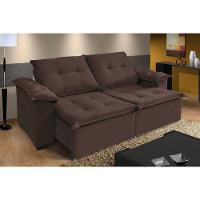 Sofá Berlin 4 Lugares 2,20cm - De Casa Décor E Estofados Marrom - 1