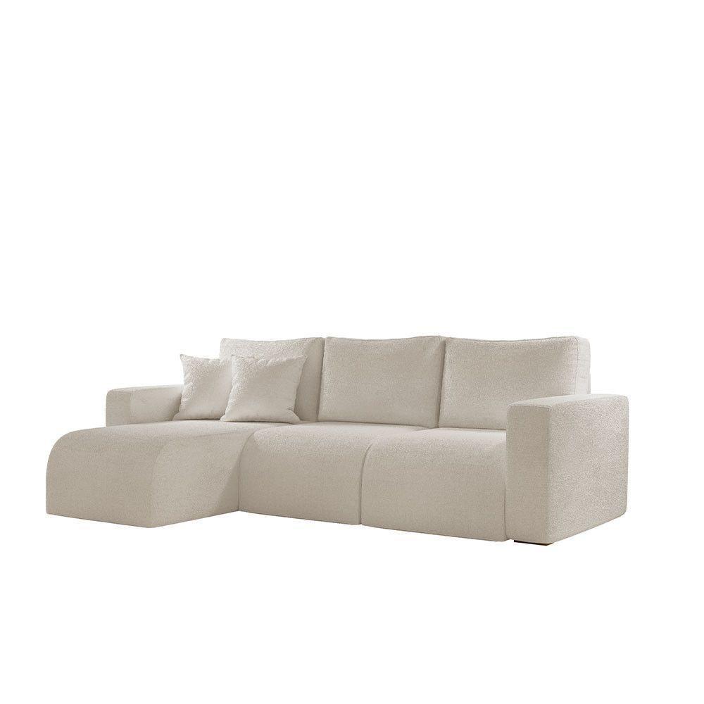 Sofá Living 70cm + 70cm Com Chaise Esquerdo Meu Sofá Online A302 Linho Branco - 2