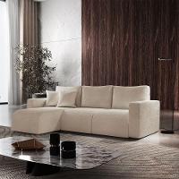 Sofá Living 70cm + 70cm Com Chaise Esquerdo Meu Sofá Online A294 Linho Creme - 1