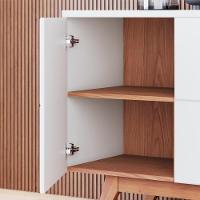 Buffet 3 Portas Detalhadas Noronha Off White Matte/freijó