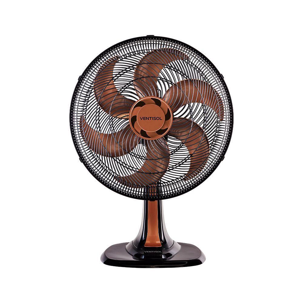 Ventilador De Mesa Bronze Turbo 40cm 6 Pas Oscilante Ventisol 220v - 1