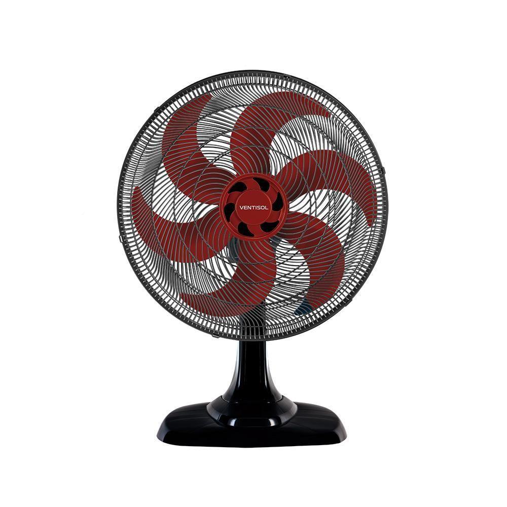 Ventilador Osc Mesa Turbo 6 50cm 6 Pás - 220v - Preto-vermelho - 1
