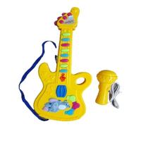 Guitarra Infantil Eletrica Com Microfone Karaoke Som E Luz Musical Bebe Criança - 1