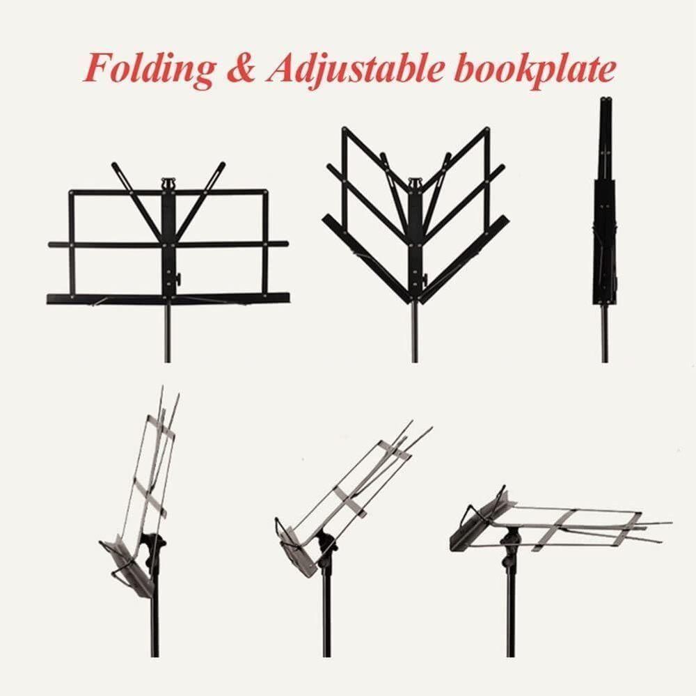 Suporte Partitura Tripe Pedestal Estante Notebook Tablet Retratil Ajustavel Maestro Orquestra Ensaio - 5