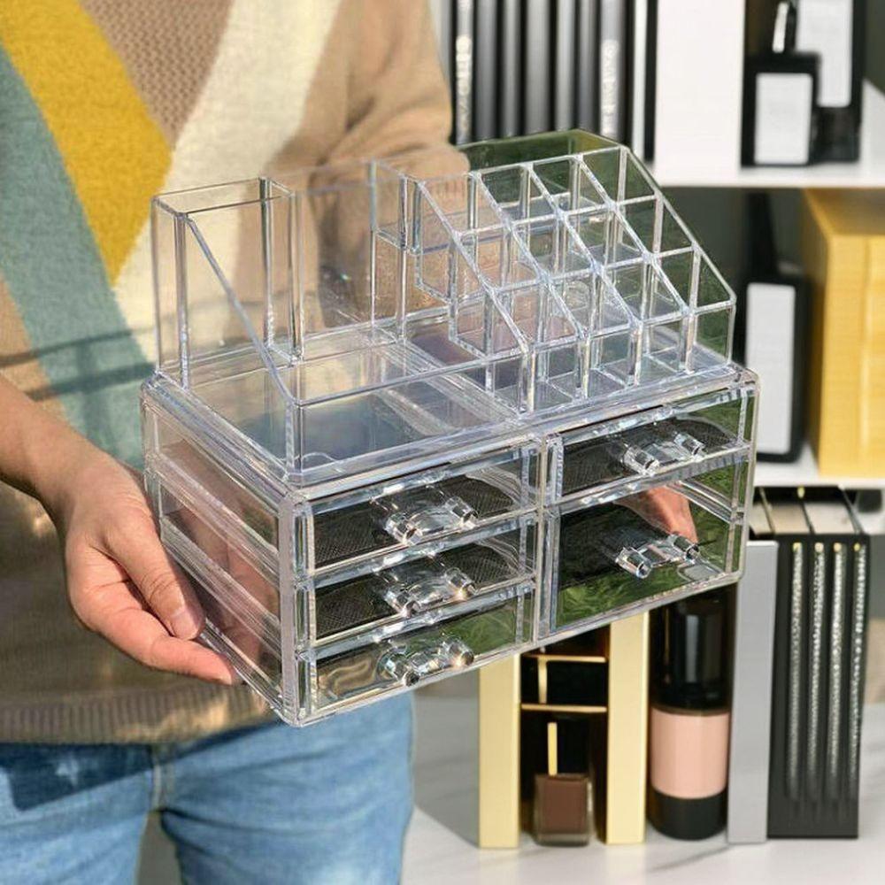 Organizador De Maquiagem Acrilico 5 Gavetas 16 Divisorias Porta Batom Cosmeticos Pinceis - 7