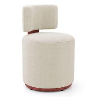 Kit 02 Puffs Decorativos Orgânicos Melis Bouclê Bege Couríssimo Ocre - Desk Design