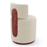 Kit 02 Puffs Decorativos Orgânicos Melis Bouclê Bege Couríssimo Ocre - Desk Design - 6