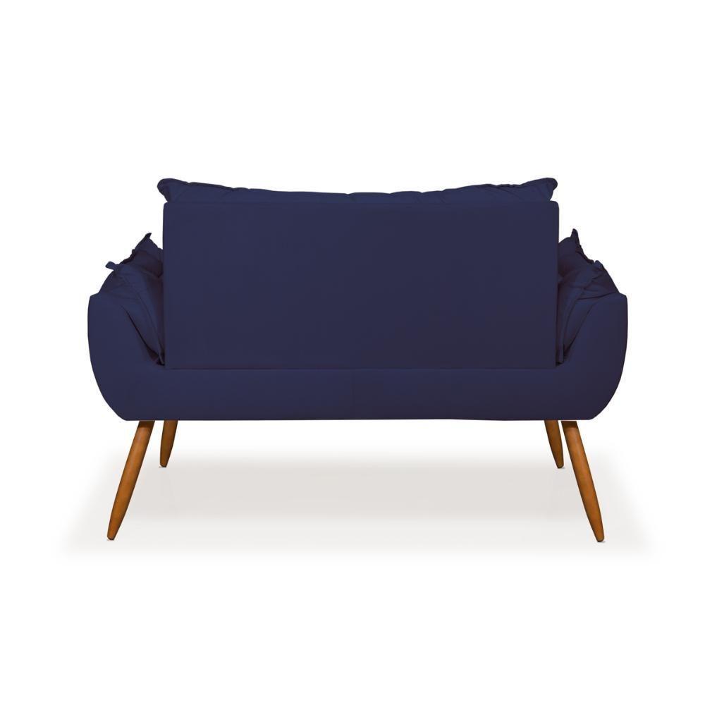 Kit Namoradeira Opala + 2 Poltronas Para Sala Balaqui Decor Azul Marinho - 4