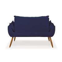 Kit Namoradeira Opala + 2 Poltronas Para Sala Balaqui Decor Azul Marinho