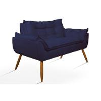 Kit Namoradeira Opala + 2 Poltronas Para Sala Balaqui Decor Azul Marinho - 6