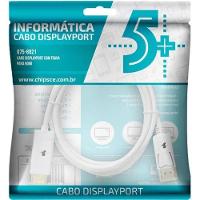 Cabo Displayport Para Hdmi 2m Com Trava Branco 5+ - 2