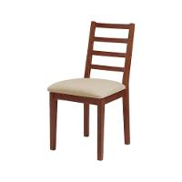 Kit 2 Cadeiras De Jantar Em Madeira Maciça Aline Estofado Linho Bege - Imbuia - Marrom - 2