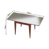 Conjunto De Jantar Mesa Tock 80cm Com 4 Cadeiras Aline Linho Bege - Imbuia - Marrom - 3