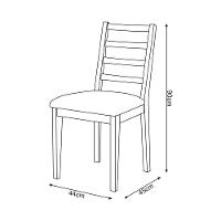Conjunto De Jantar Mesa Tock 80cm Com 4 Cadeiras Aline Linho Bege - Mel - Marrom - 3