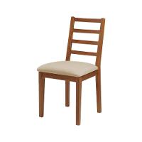 Kit 2 Cadeiras De Jantar Em Madeira Maciça Aline Estofado Linho Bege - Mel - Marrom - 2