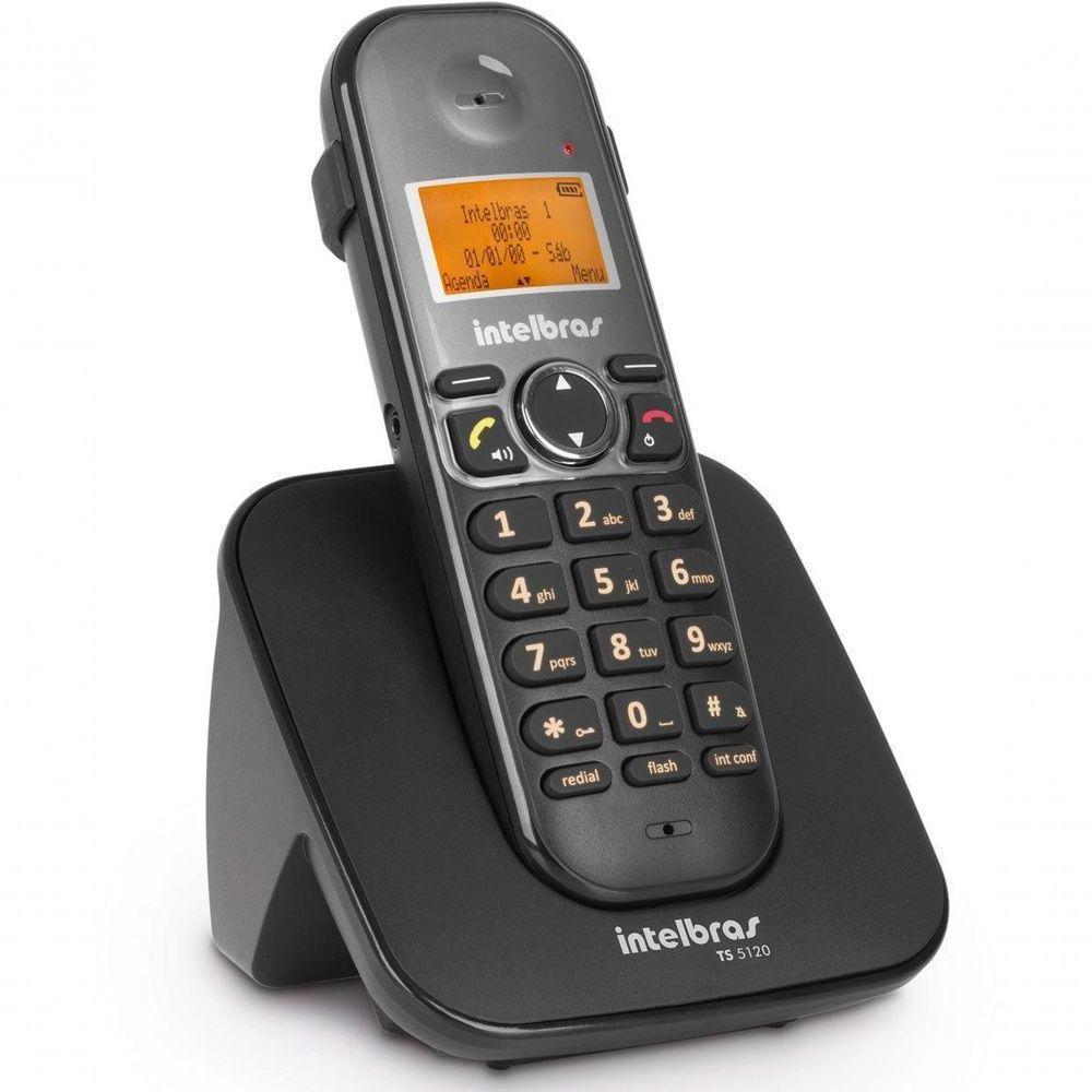 Telefone Sem Fio C/ Id E C/ Entrada Para Fone De Ouvido Ts 5120 Preto 4125120 - 1