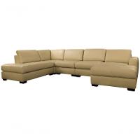 Sofá De Couro N.y. 6 Lugares Bege Ivory 3,88 M - Mempra - 2