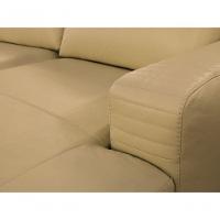 Sofá De Couro N.y. 6 Lugares Bege Ivory 3,88 M - Mempra - 3
