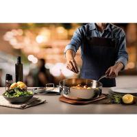 Frigideira Tramontina Grano Em Aço Inox Com Corpo Triplo Com Tampa E Cabo 30 Cm 5,6 L - 3