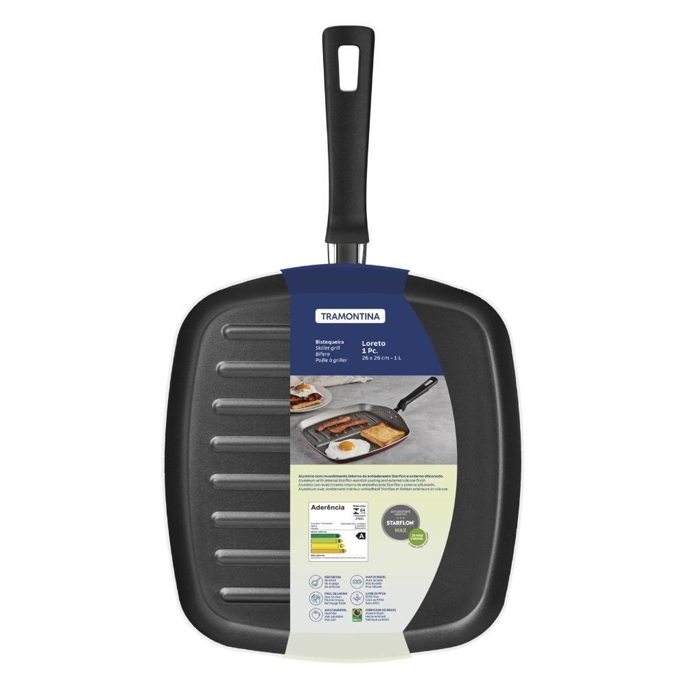 Bistequeira Tramontina Loreto Em Alumínio Com Revestimento Interno Antiaderente Starflon Max E Exterior Siliconado - 1