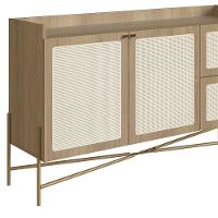 Balcão Aparador Buffet 2 Portas Pé Metal Arlo A10 Hanover/dourado - Mpozenato - 8