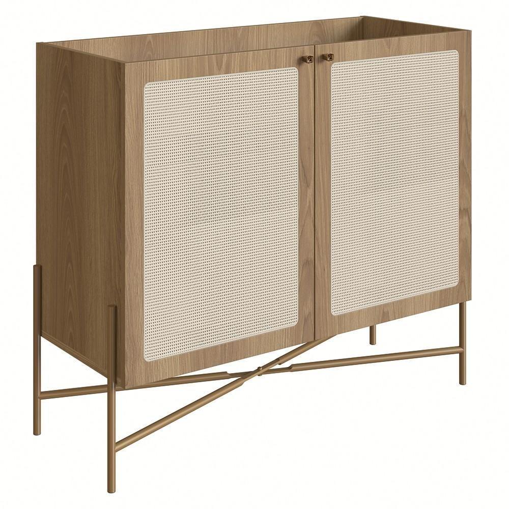 Balcão Aparador Buffet Cantinho Do Café Pé Metal Arlo A10 Hanover/dourado - Mpozenato - 1