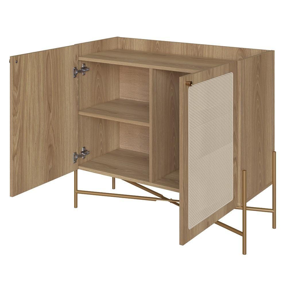 Balcão Aparador Buffet Cantinho Do Café Pé Metal Arlo A10 Hanover/dourado - Mpozenato - 5