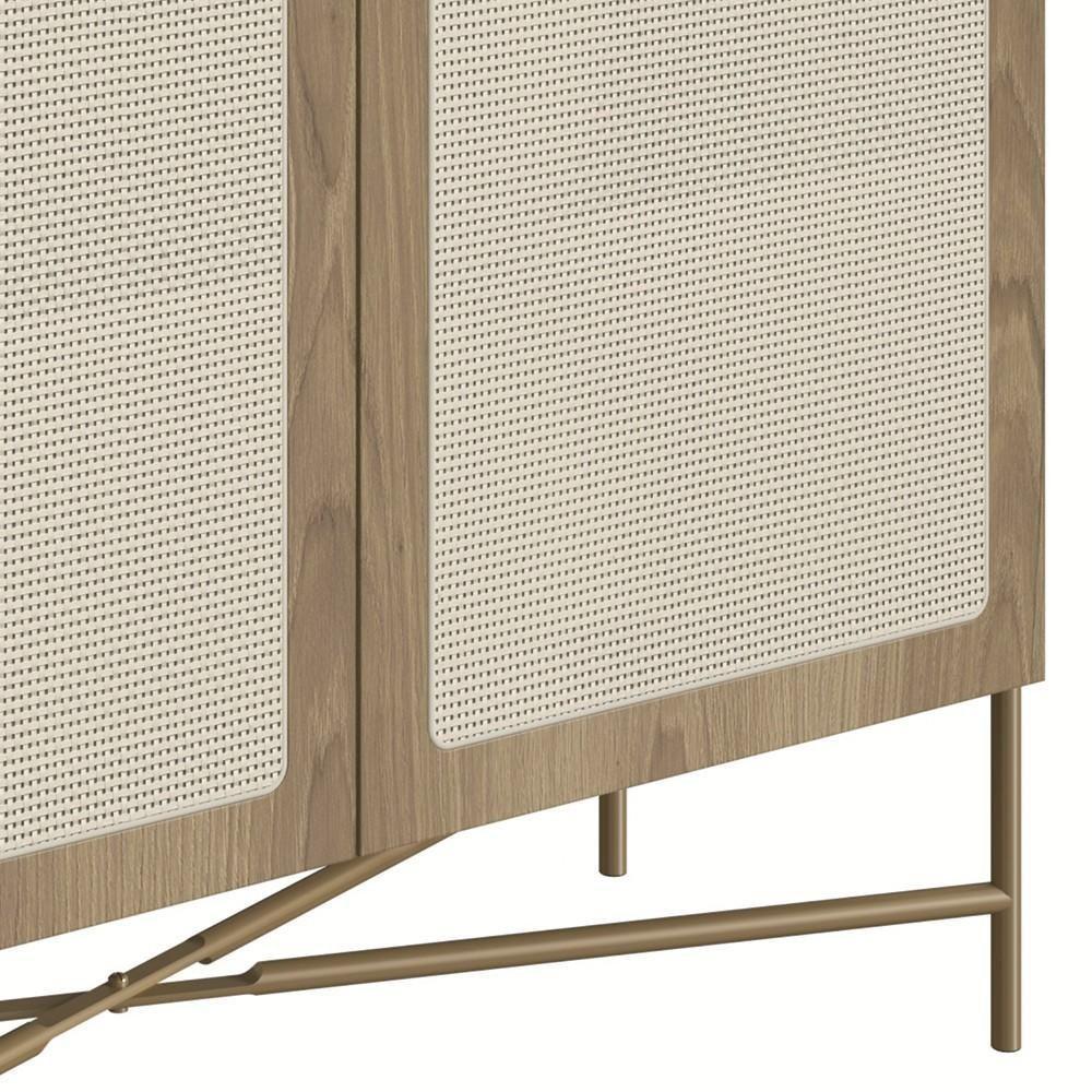 Balcão Aparador Buffet Cantinho Do Café Pé Metal Arlo A10 Hanover/dourado - Mpozenato - 7