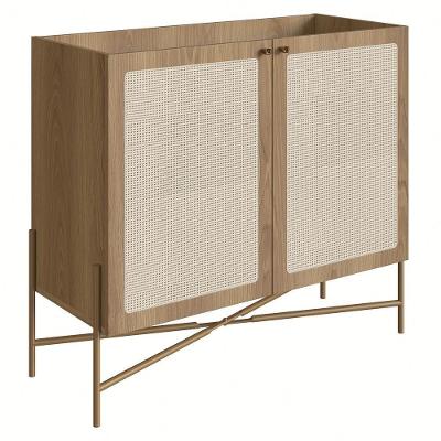Balcão Aparador Buffet Cantinho Do Café Pé Metal Arlo A10 Hanover/dourado - Mpozenato