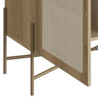 Balcão Aparador Buffet Cantinho Do Café Pé Metal Arlo A10 Hanover/dourado - Mpozenato - 6