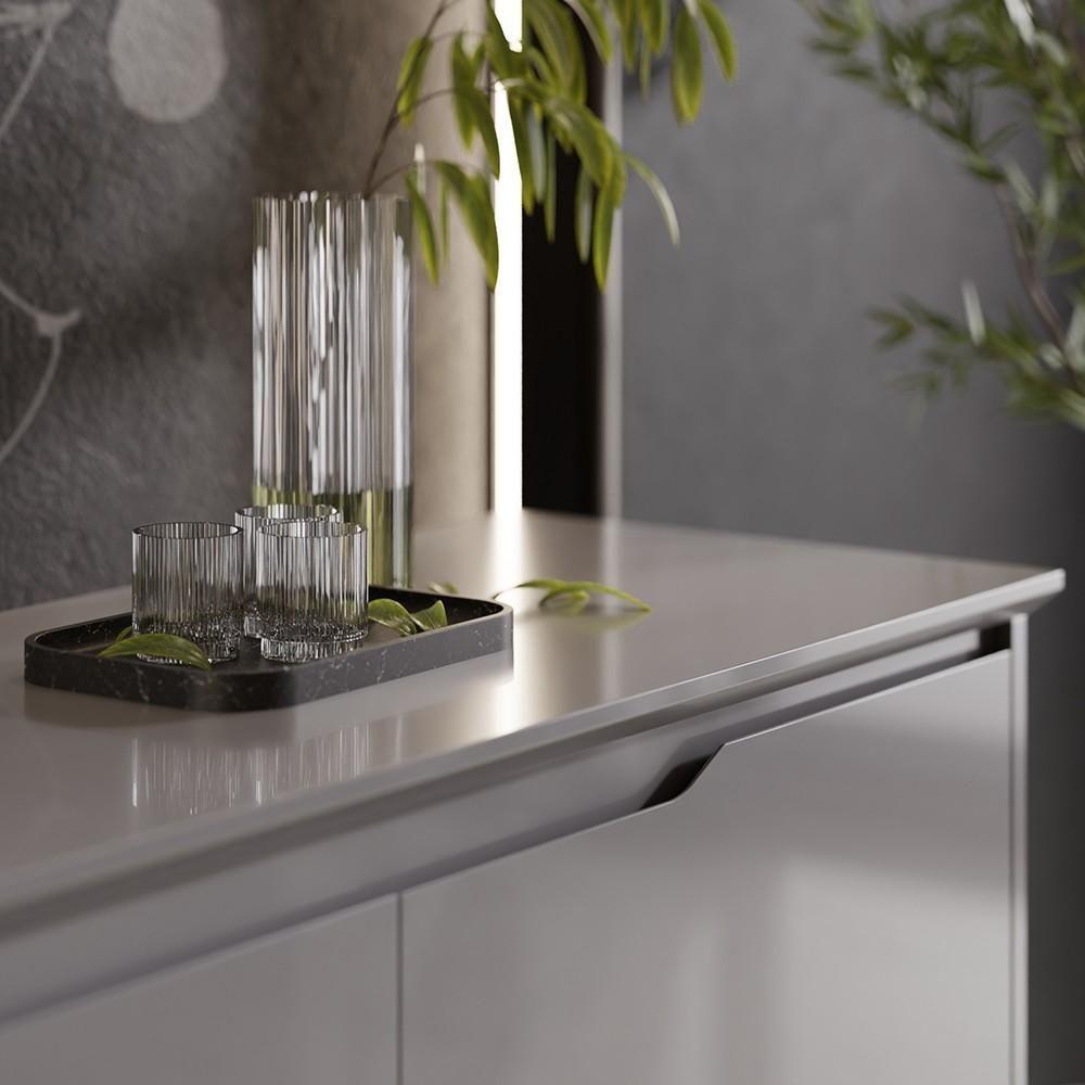 Buffet Aparador Para Sala De Jantar 163cm Flow Cinza - Ej Móveis - 8