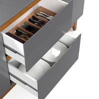 Buffet Aparador Para Sala De Jantar 163cm Flow Cinza - Ej Móveis - 10